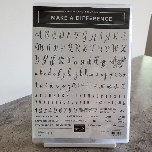 Stampin' Up! 'MAKE A DIFFERENCE' Photopolymer Stamp Set (Used) - Picture 1 of 7